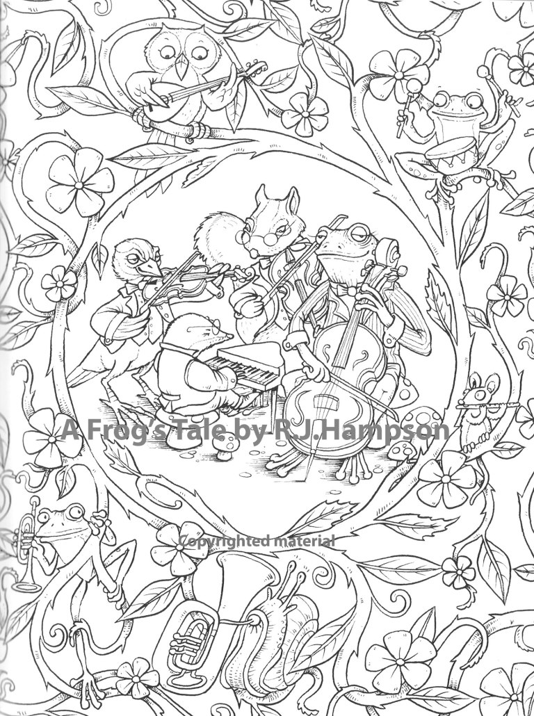 A Frog’s Tale – Colouring River Dreams – The Colouring Times